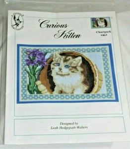 Curious Kitten Chartpack #463 A Pegasus Publication Cat Cross Stitch - Picture 1 of 12