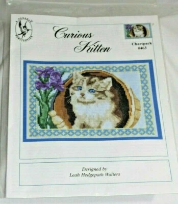 Curious Kitten Chartpack #463 A Pegasus Publication Cat Cross Stitch - Image 1 of 4
