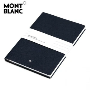 Original Montblanc Fine Stationery Line Saffiano Leather Notebook 14x21cm Indigo - Picture 1 of 8