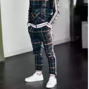 Mens 2PCS Set Jogger Tracksuit Hip Hop Pants Jacket Sweatsuit Sweatshirt Set - Picture 1 of 29