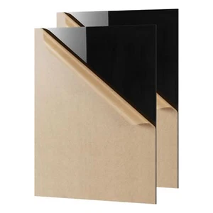 Black Acrylic Sheet 8" x 10" Cast Plexiglass Panel 1/8" Thick 3mm Plastic Boa... - Picture 1 of 7