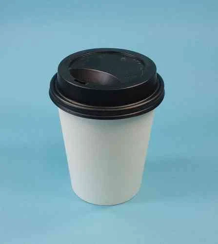 1000 Kaffeebecher Coffee to go Becher weiß 12oz 300ml 0,3l mit Deckel PS schwarz - Bild 1 von 1