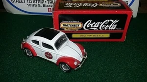 Matchbox Coca Cola 1962 VW Beetle with box 1:68 Mattel 1998 Good Year Eagles r/w - Picture 1 of 3