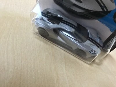 Hot Wheels New Toy Model Car 2/10 ‘17 Ford GT Silver with Black Stripes Sealed - Image 1 of 4