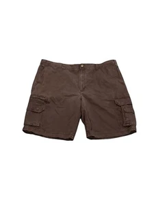 Eddie Bauer Vintage Mens Ripstop Cargo Shorts Size 46 Tall Brown Utility Work - Picture 1 of 3
