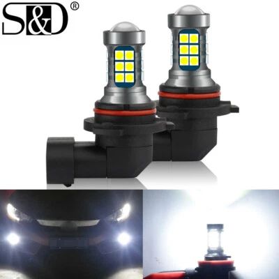 2Pcs 9005 HB3 LED Fog Light Bulbs 3000Lm Driving Lamp White 6000K Super Bright - Image 1 of 4