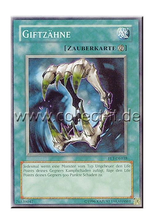 Yugioh FET-DE038 - Giftzähne Unlimitiert - Bild 1 von 1
