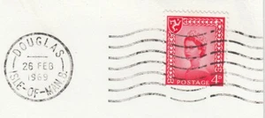 4d GB Isle of Man Used Definitive Douglas 1969 ON PIECE (80043) - Picture 1 of 1