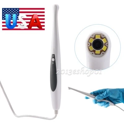 Cámara dental intraoral USB digital imágenes intraorales 6 luces LED cable de 2 metros Foto 1 de 4