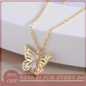 Kate Spade Simple Hollowed-out Butterfly Shape Inlaid Zircon Small Necklace