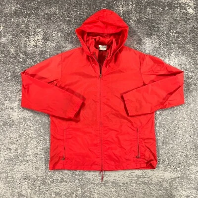 Chaqueta cortavientos vintage Aspen Skiwear para hombre XL roja cremallera capucha empaquetable años 70 80 Foto 1 de 4