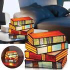 Colourful Stacked Book Lamp Vintage Reading Table Lamp Tiffany Style Home Decor/