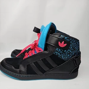 Adidas Original  Adi-Rise AR 3.0 Sneakers Men Black  Blue High Top Shoes STrap  - Picture 1 of 8