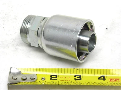 (1) PARKER P43-16 1D043 28 16 CRIMPADO ACCESORIO HIDRÁULICO PARA ROSCA DE TUBERÍA MACHO Foto 1 de 4