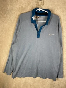 Nike Dri-Fit Golf Polo T-Shirts Top Size 2XL Womens Grey Logo Long Sleeve - Picture 1 of 11