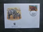 WWF 1991 UGANDA ELEPHANTS 600 RATE FDC FIRST DAY COVER
