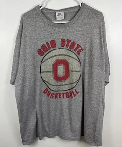 Vintage 90s Ohio State Buckeyes Basketball TShirt OSU Nike Made USA Distress XL - Bild 1 von 15
