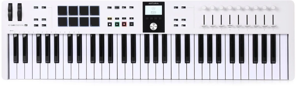 Arturia KeyLab Essential 61 mk3 MIDI Controller - Weiß