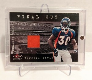 2001 Fleer Genuine Final Cut Jerseys Terrell Davis JERSEY RELIC BRONCOS