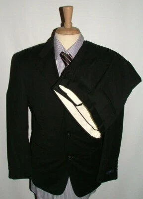 NEW WT $895 HICKEY BY HICKEY FREEMAN SUIT SIZE 38 S 31 X 35 100% WOOL BLACK #280 - Image 1 of 4