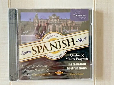 Transparent Language Learn Spanish Now CD-ROM Version 8 Master Program NEW - Image 1 of 2
