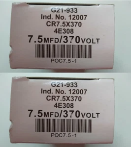 2 Pack - Packard Stock # POC7.5 Oval Run Capacitor_G21-933 #12007-7.5MFD - Picture 1 of 6