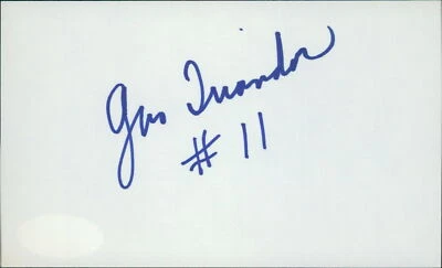 Gus Triandos Baltimore Orioles Signed 3x5 Index Card JSA Authenticated - Image 1 of 3