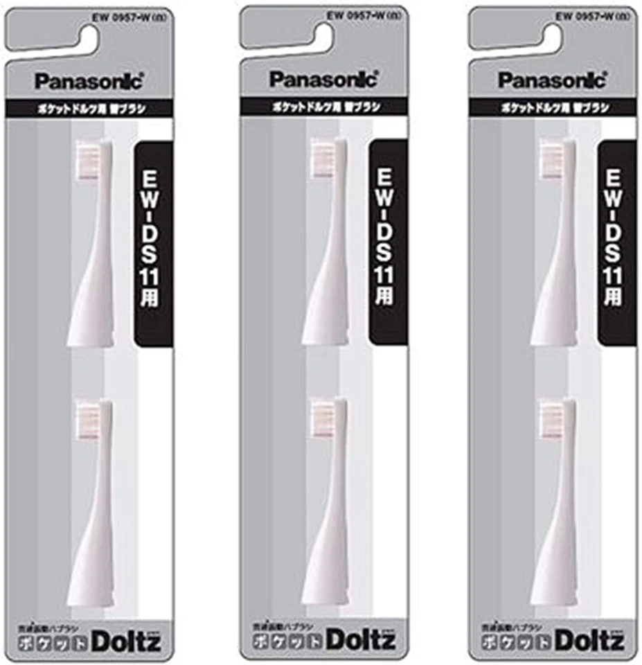 Panasonic Doltz Repuesto Cepillos Vibradores EW0957-W Paquete de 2 × 3 EW-DS11 JP Foto 1 de 1