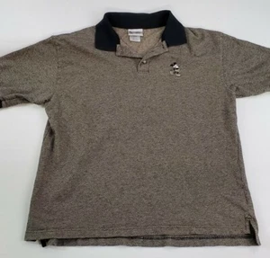 Walt Disney World Mens Large Disney Golf Polo Shirt Gray Embroidered Mickey  - Picture 1 of 10
