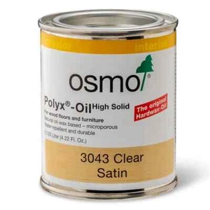 OSMO 3043 Polyx Oil CLEAR SATIN Wax Interior Water Repellent Wood Finish 0.125L - Picture 1 of 1
