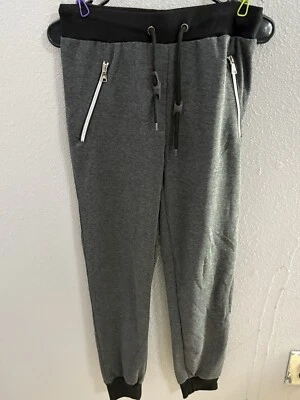 NEW Galaxy Harvic Mens Gray Tech Fleece Slim Fit Zip Pocket Joggers Pant Size S - Image 1 of 4