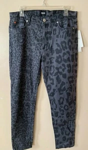 HUDSON Jude Slouch skinny nero mimetico taglia 28 nuovo con etichetta - Foto 1 di 3