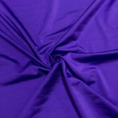 DIVAS TEXTILES Shiny Finish Milliskin Nylon Spandex Fabric | (4 Way Stretch/Per Yard) Purple