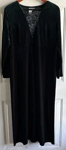 Coldwater Creek L Petite Long Sleeve Velvet Lace Dress Formal Holiday Midi - Bild 1 von 13