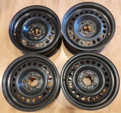 SET OF (4) 15" CHEVY LUNINA, PONTIAC FACTORY OEM STEEL RIMS 15x6 1992-1996 5x115 - Image 1 of 4