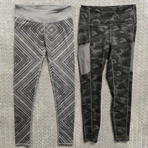 2 Fabletics PowerHold Leggings grau Rauten Geometrisch & Camouflage - Damen Medium - Bild 1 von 15