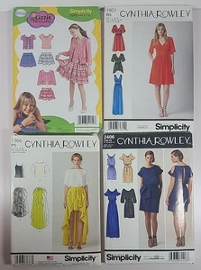 Simplicity Cynthia Rowley & Disney Lizzie McGuire Sewing Patterns Lot Of 4 Uncut - Picture 1 of 9