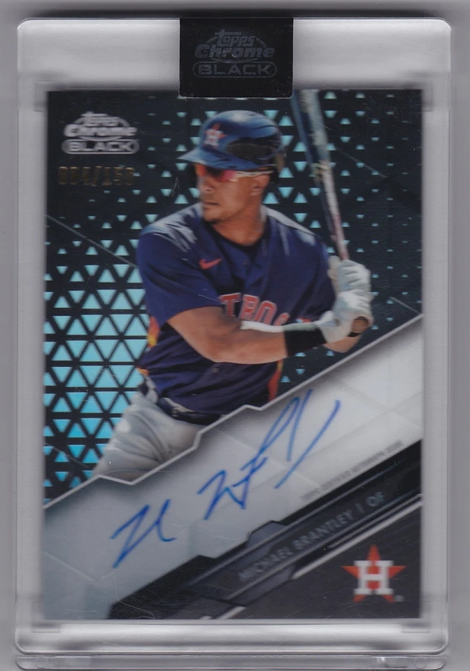 2020 Topps Chrome Black Michael Brantley Auto #D/150 CBA-MB - Image 1 of 1