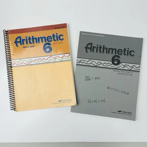 Abeka Arithmetic 6 Fourth Edition Work Text Answer Key & Quiz Test Speed Drill - Picture 1 of 4