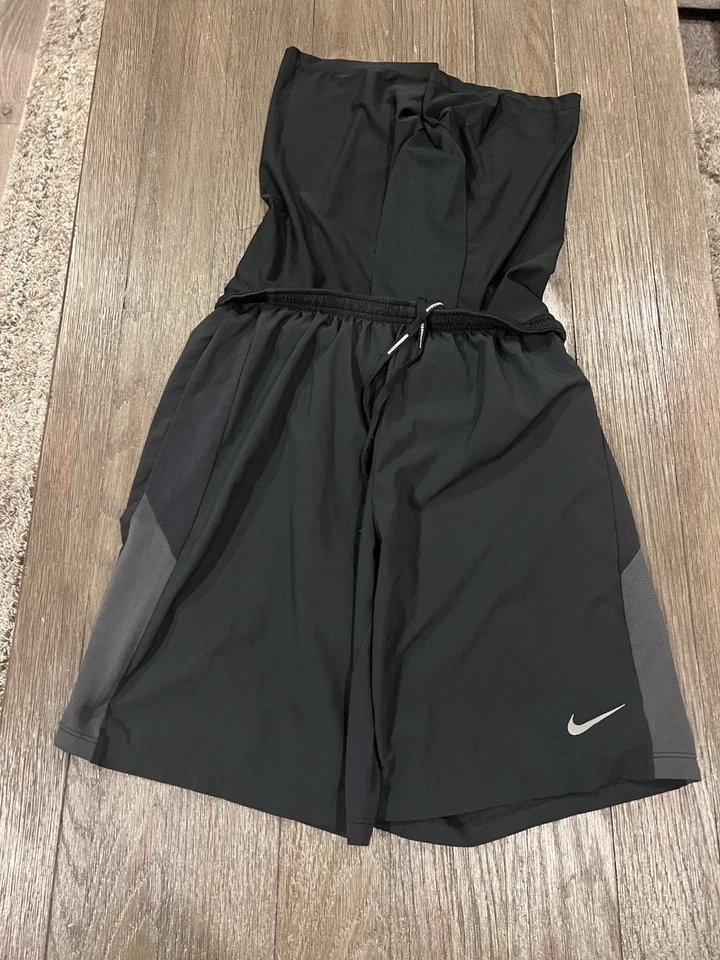 mens Nike Flex 2 In 1  Compression Shorts Running Gray Volt Medium - Image 1 of 1