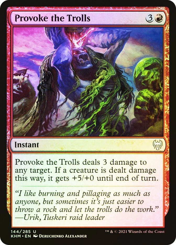 MTG FOIL Provoke the Trolls  - Kaldheim #144 - Image 1 of 1
