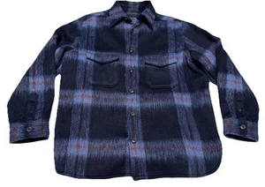 2021 All Saints Long Sleeve Shacket Wool Blend Flannel Jacket Large - Has Wear - Picture 1 of 11