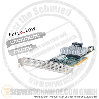 Supermicro AOC-S3108L-H8iR 16DD 2GB PCIe 2x SFF-8643 12G SAS Raid Controller - Bild 1 von 4