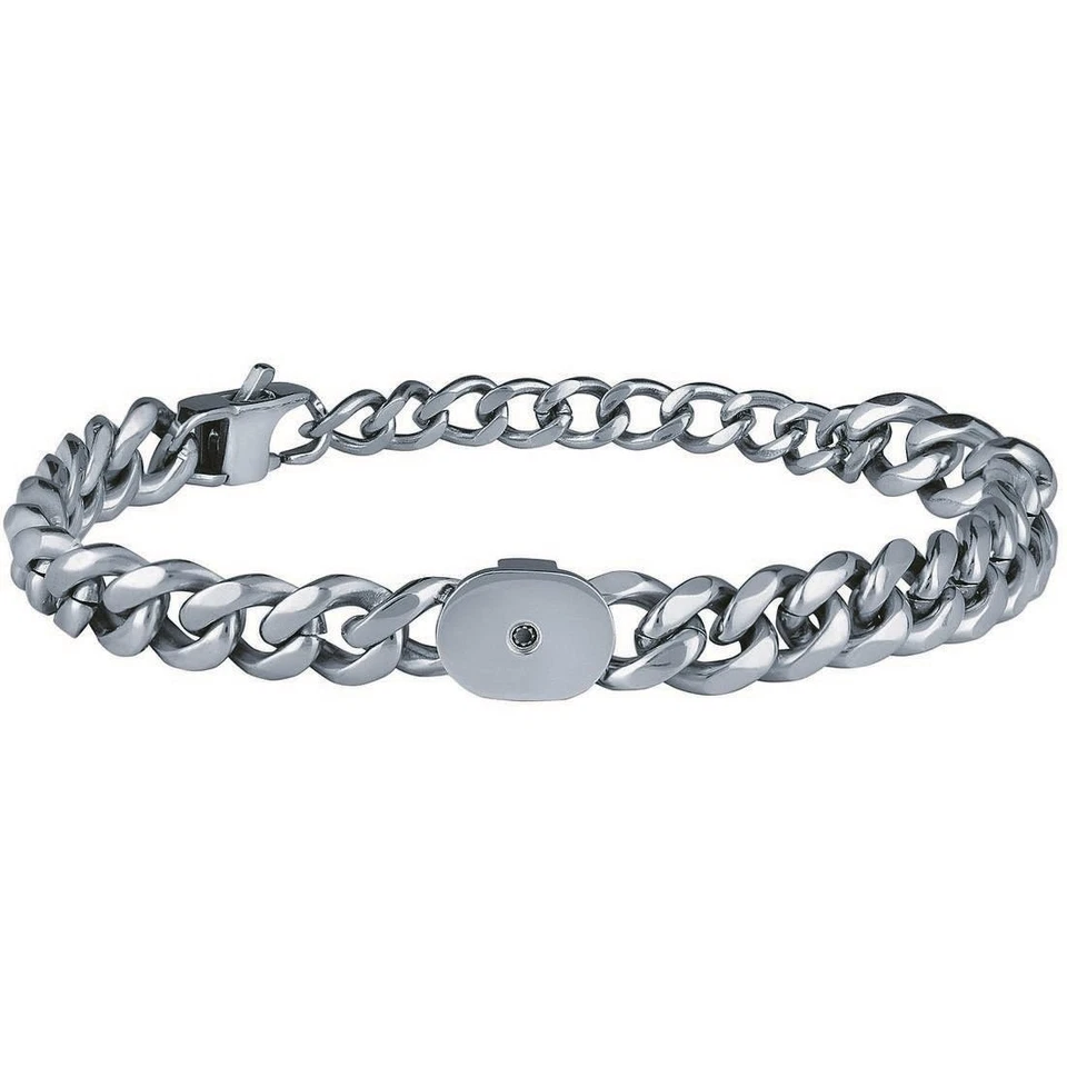 Bracciale grumetta Uomo Breil Black Diamond acciaio lucido ID Tj2808 (0424)