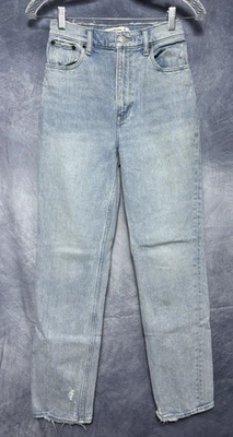 Abercrombie & Fitch 90's Straight Ultra High Rise Denim Jeans Pants- Women's 24 - Image 1 of 4