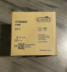 SUNSET RES027 Heat Moisture Exchangers Case Of 30 - Exp 02/17/27 - Picture 1 of 3