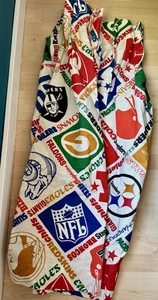 VTG 70’s NFL SEARS Curtain Drape Set of 2 Pleated Panels 36"x45" Size Each - Picture 1 of 6