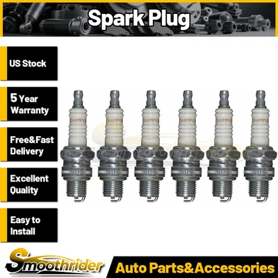 Champion Spark Plug 6pcs Spark Plug For Chevrolet Corvair 1961-1964 1965 1966 - Image 1 of 4