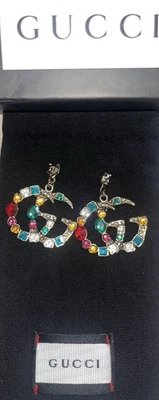 Pendientes Gucci Multicolor Cristal Logo GG Foto 1 de 3