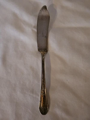 Cuchillo de mantequilla Oneida Community (Hampton Court) diseño, placa de plata. Foto 1 de 4
